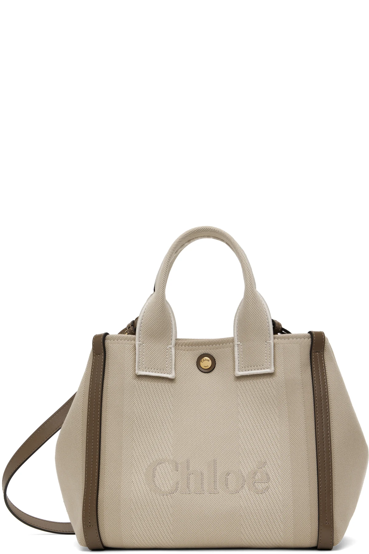 Beige Small 'Chloé Carry' Tote