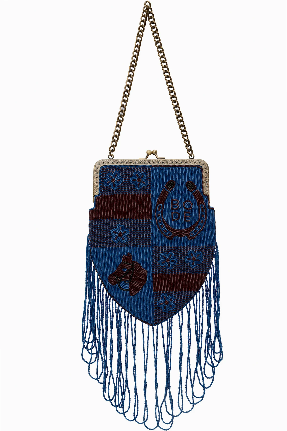 Blue & Burgundy Capri Bag