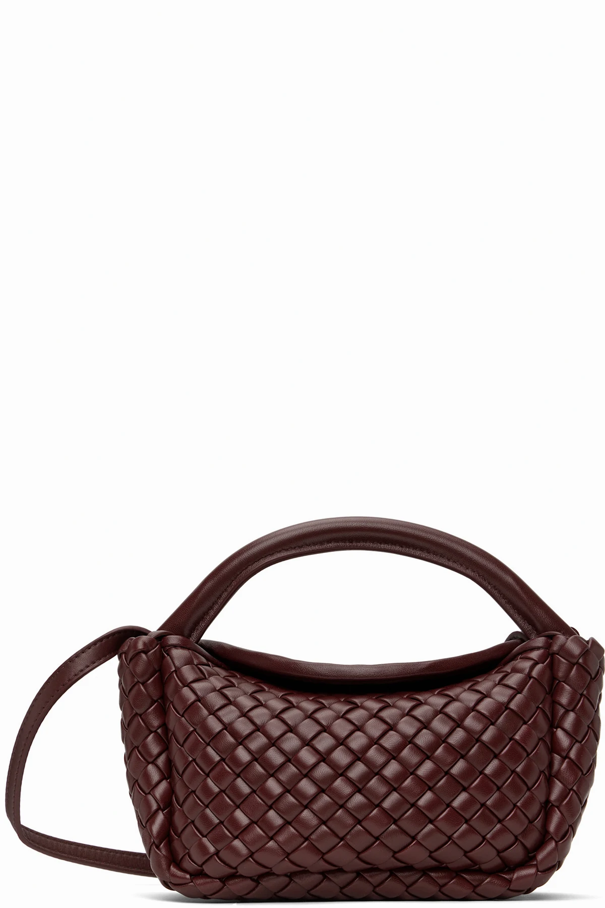 Burgundy Small Cobble Top Handle Bag