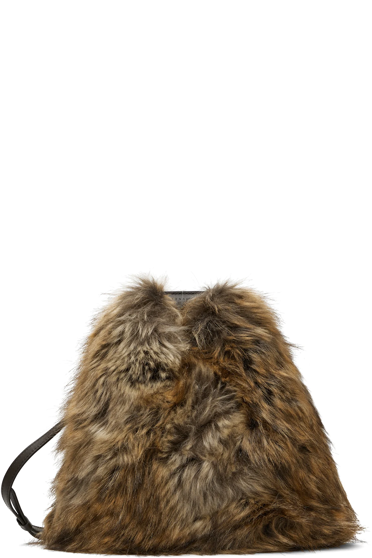 Brown & Beige Faux Fur Bag