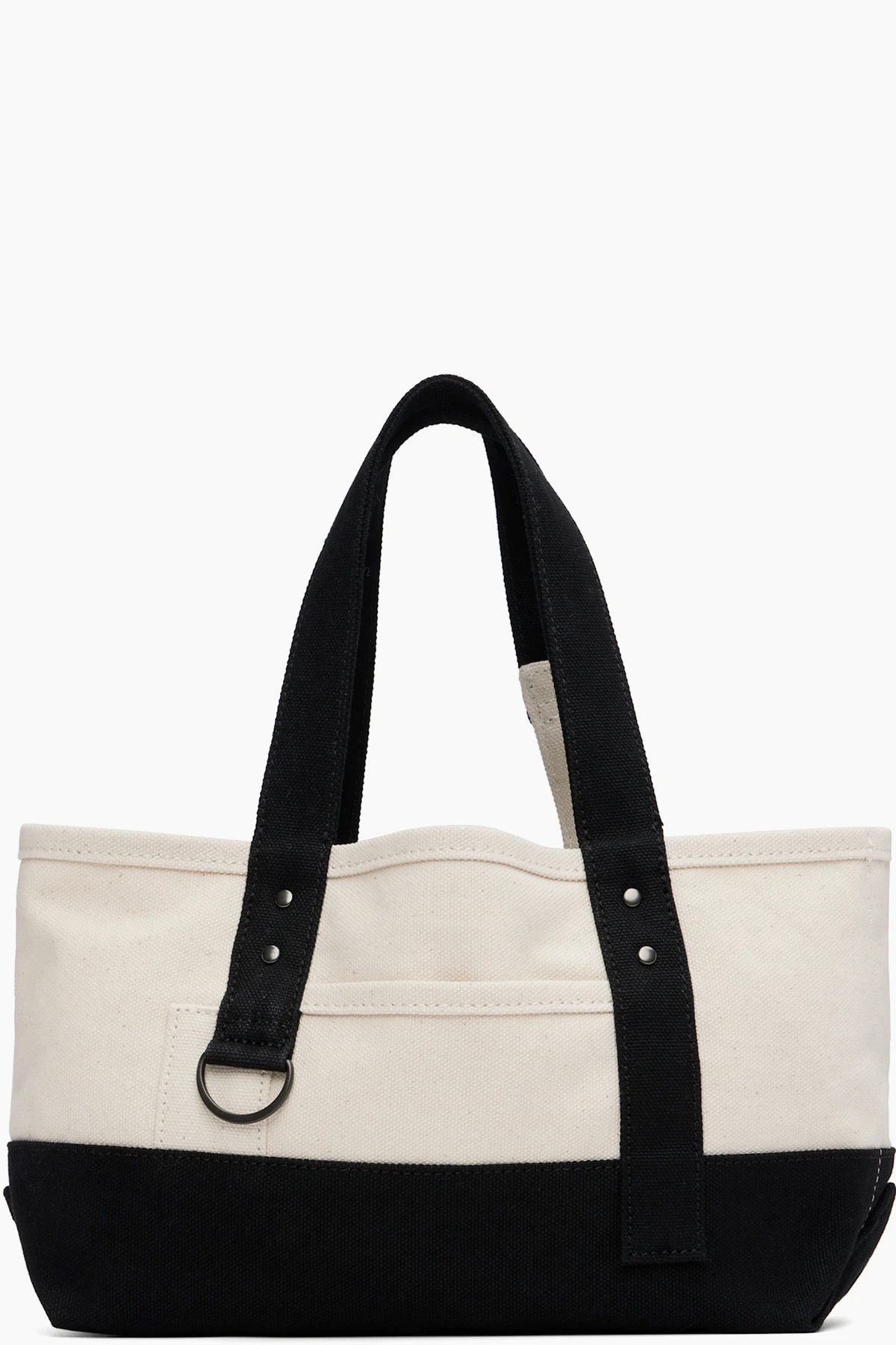 Off-White & Black Mini Washer Canvas Bag