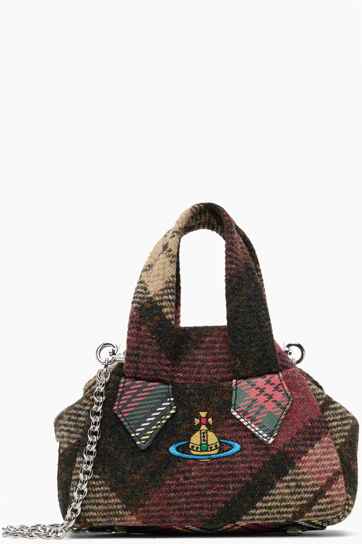 Red & Brown Archive Mini Yasmine Bag