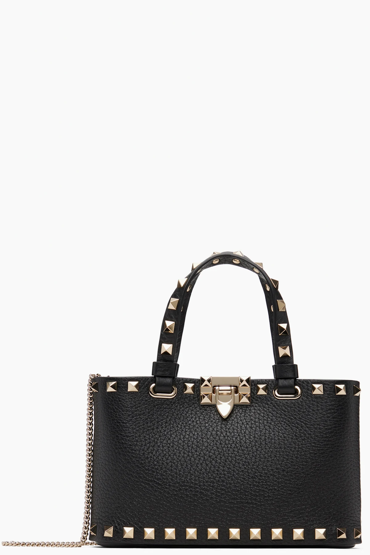 Black Rockstud Mini Shopping Bag