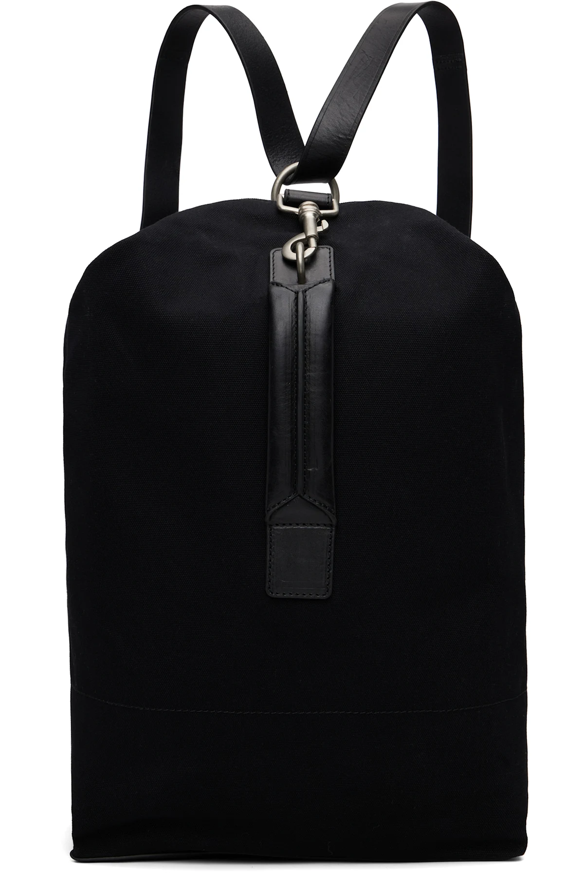 Black Adjustable Canvas Backpack