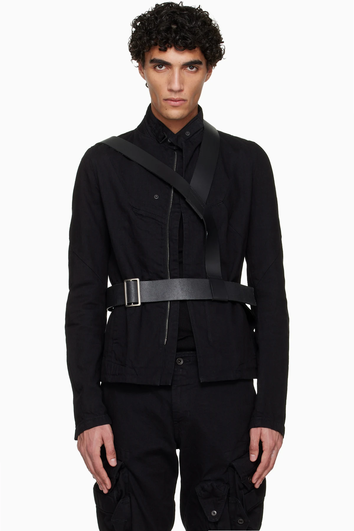 Black Dimensional Body Backpack