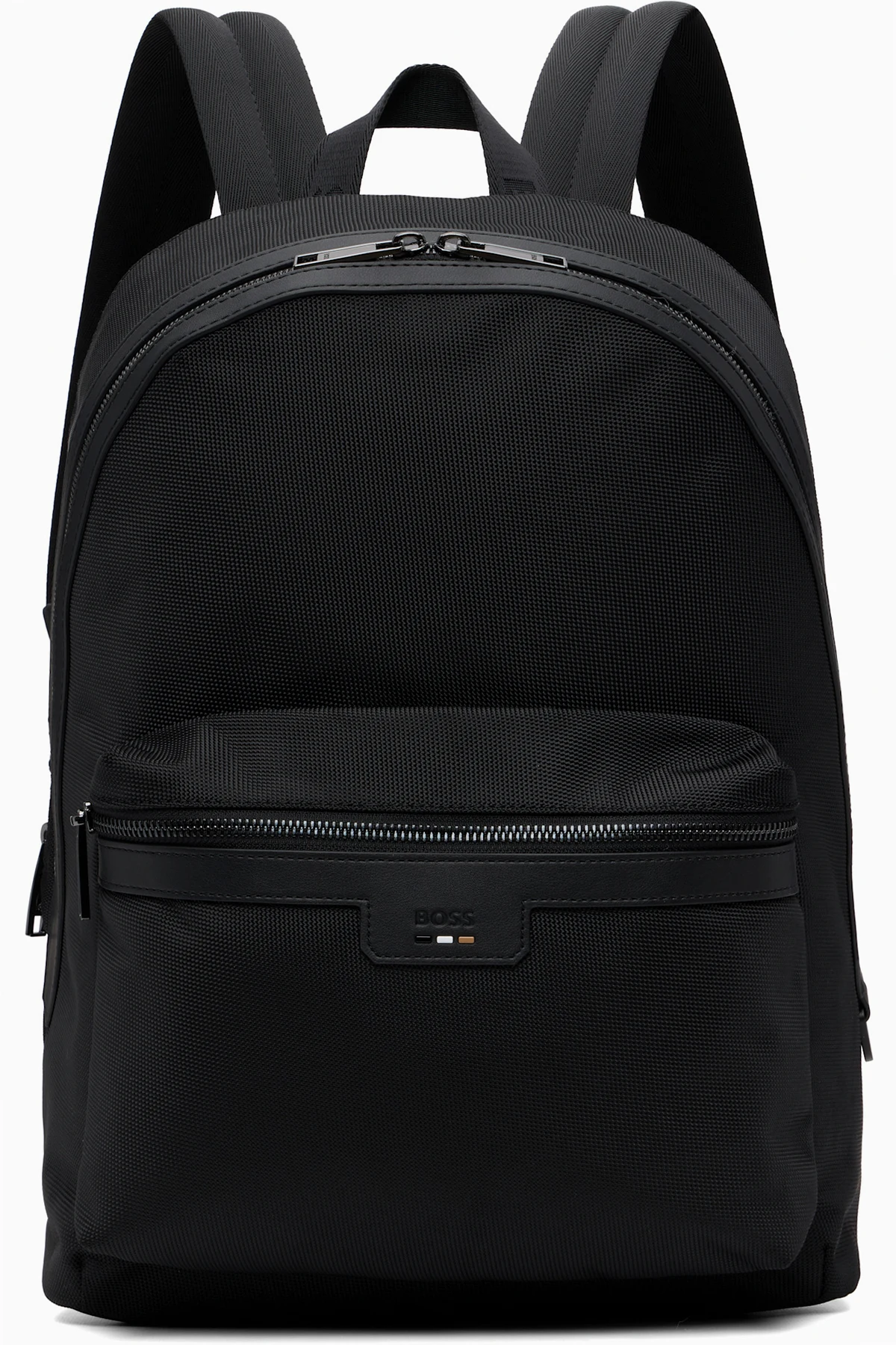 Black Signature Trims Structured Backpack