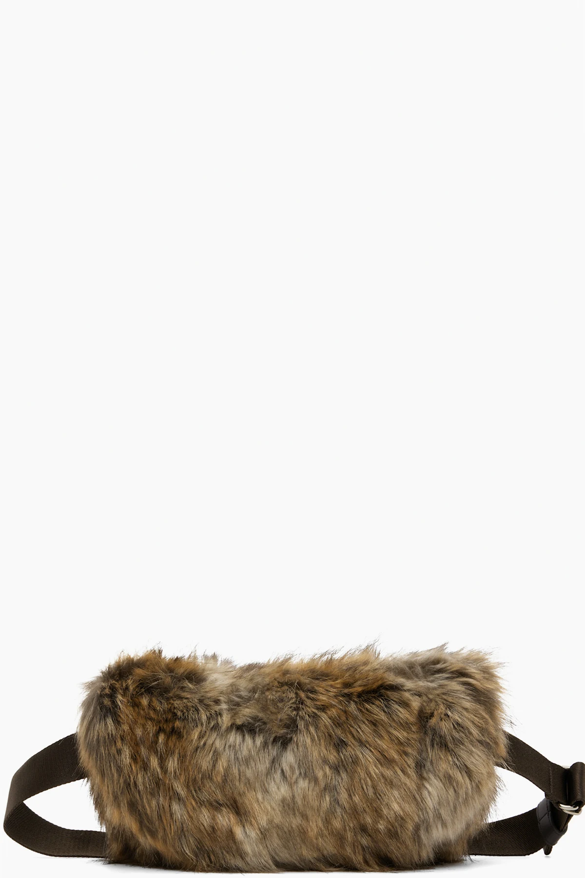 Brown Faux Fur Belt Bag