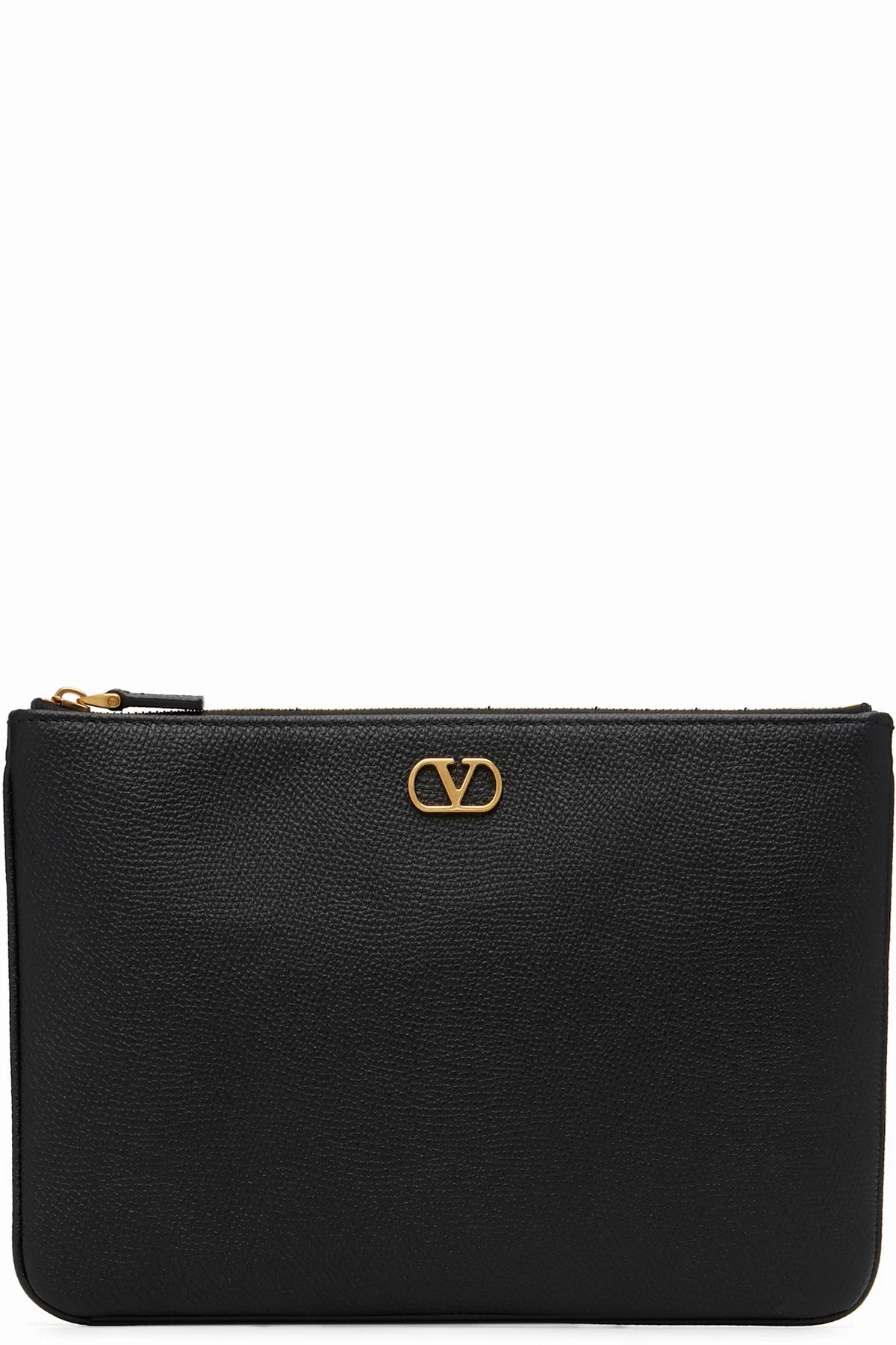Black Flat VLogo Signature Pouch