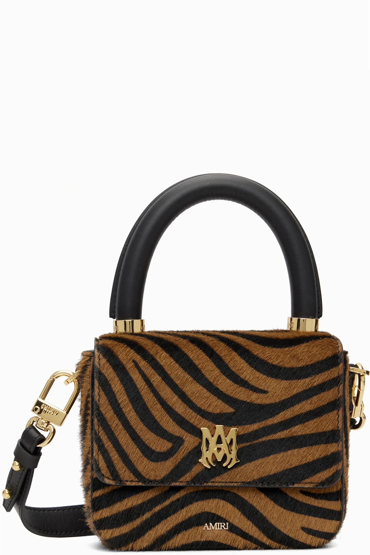Brown & Black Micro MA Zebra Bag