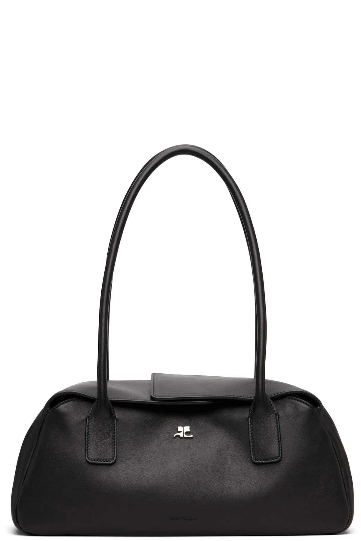 Black Strip Leather Bag