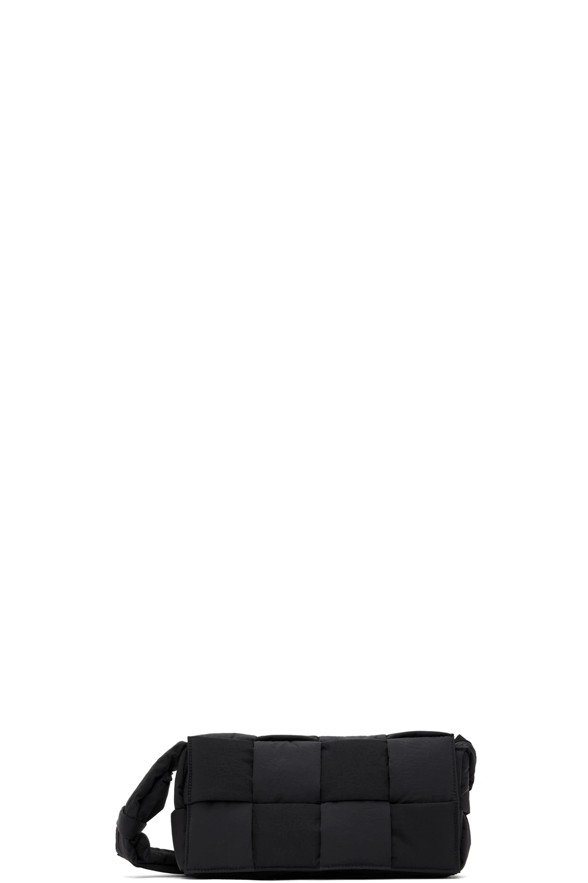 Black Padded Cassette Messenger Bag