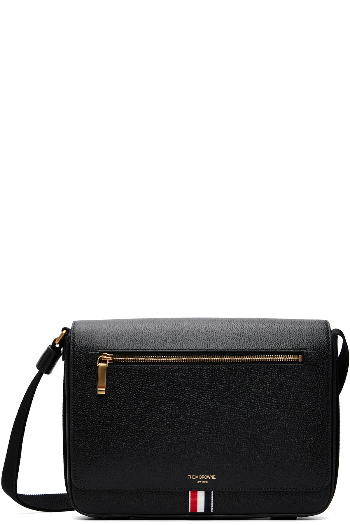 Black Pebble Grain Reporter Bag