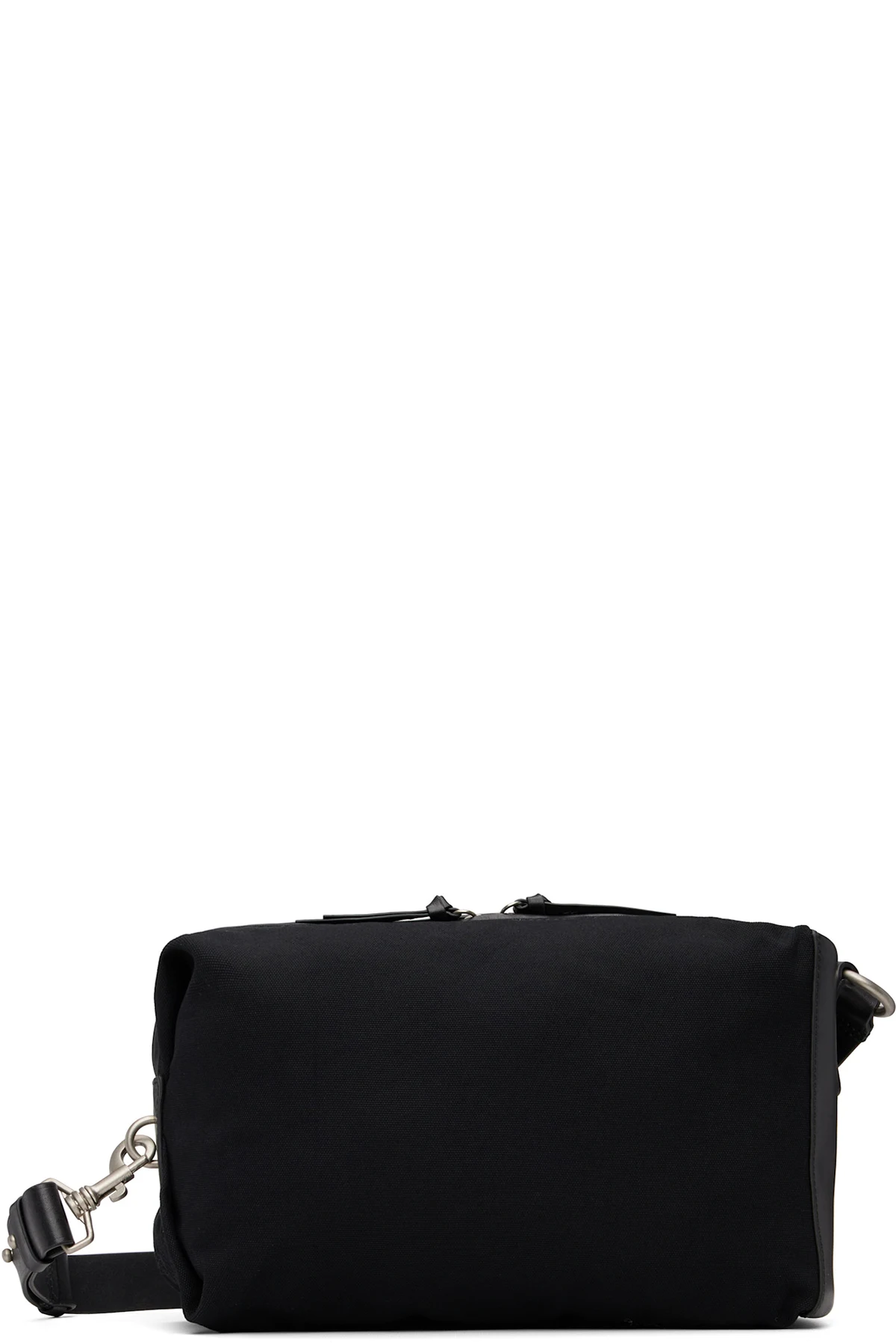 Black Cotton Messenger Bag