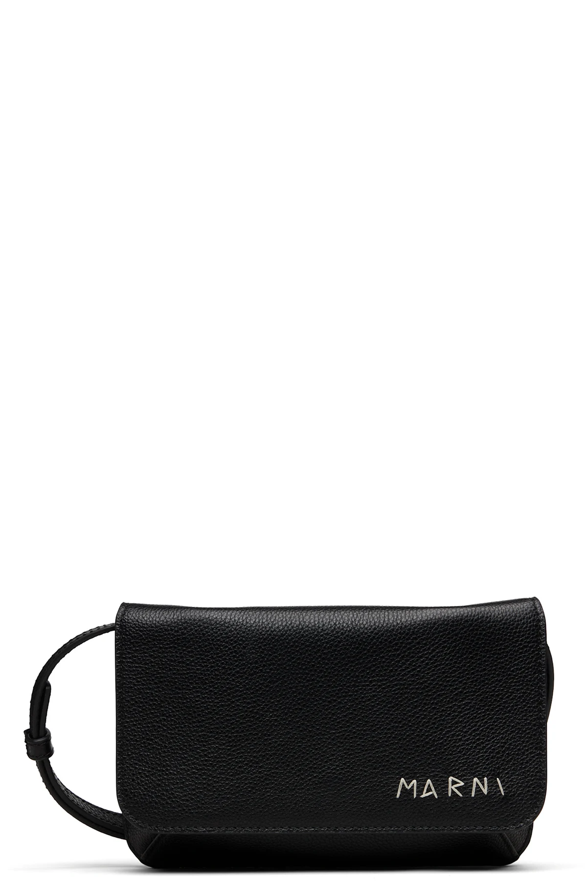 Black 'Marni Mending' Embroidery Shoulder Bag