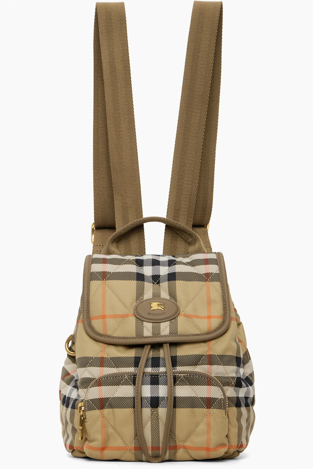 Beige Mini Horseshoe Backpack