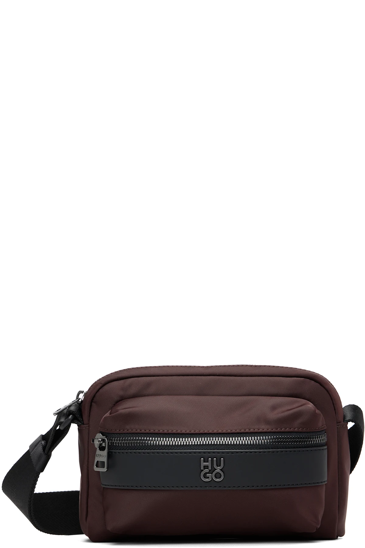 Brown Twill Crossbody Bag