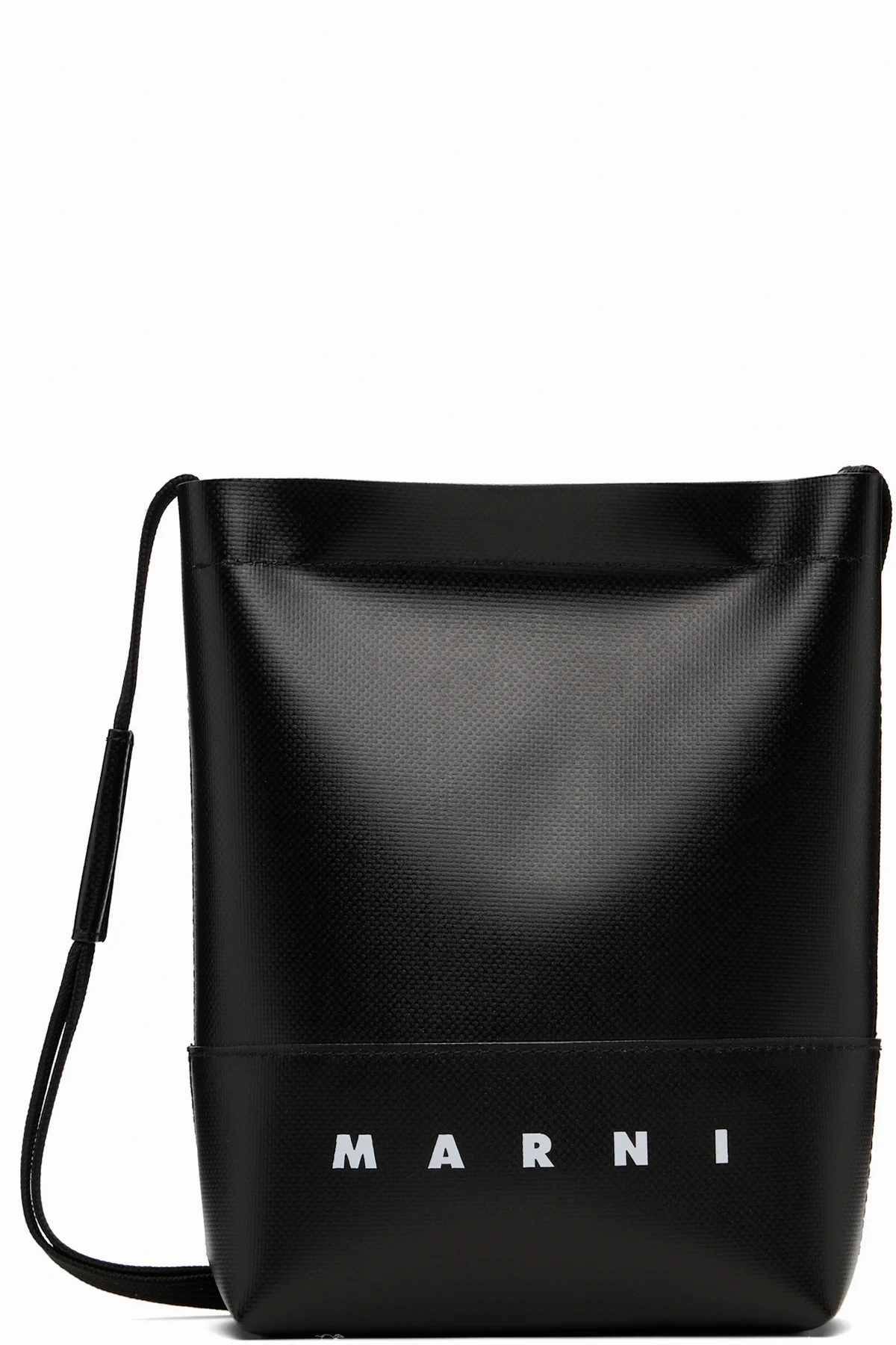 Black Shoelace Strap Crossbody Bag