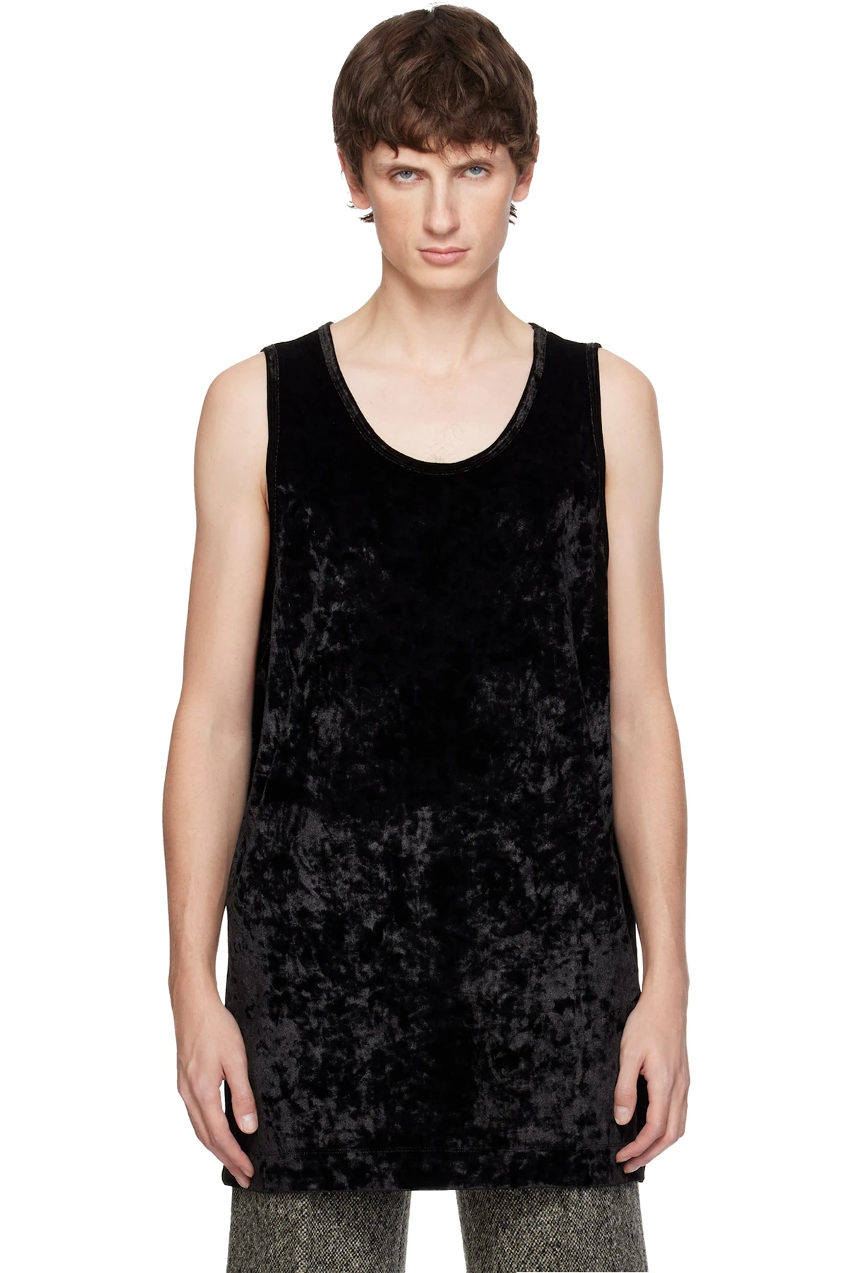Black Velour Tank Top