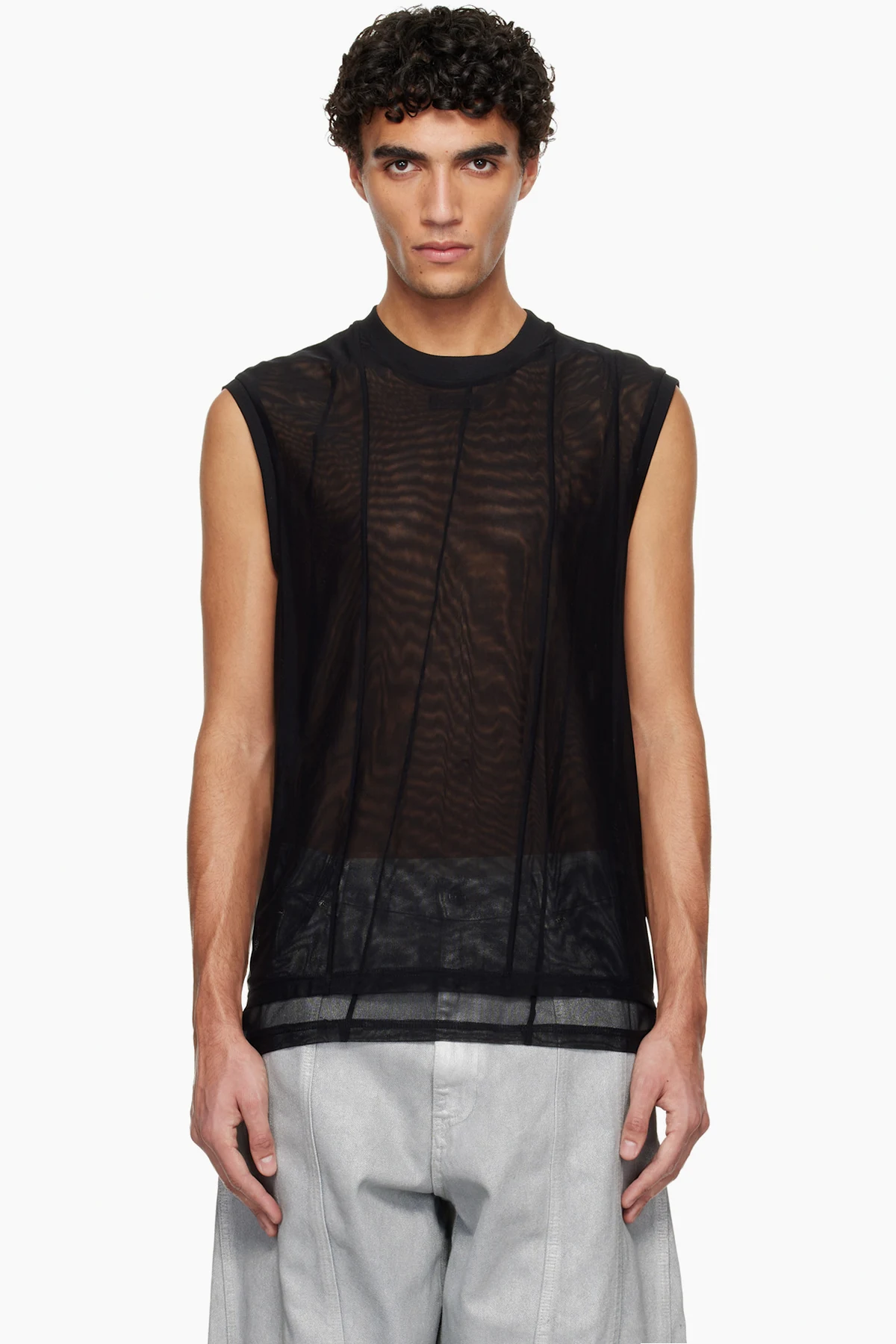 Black Spiral Tank Top