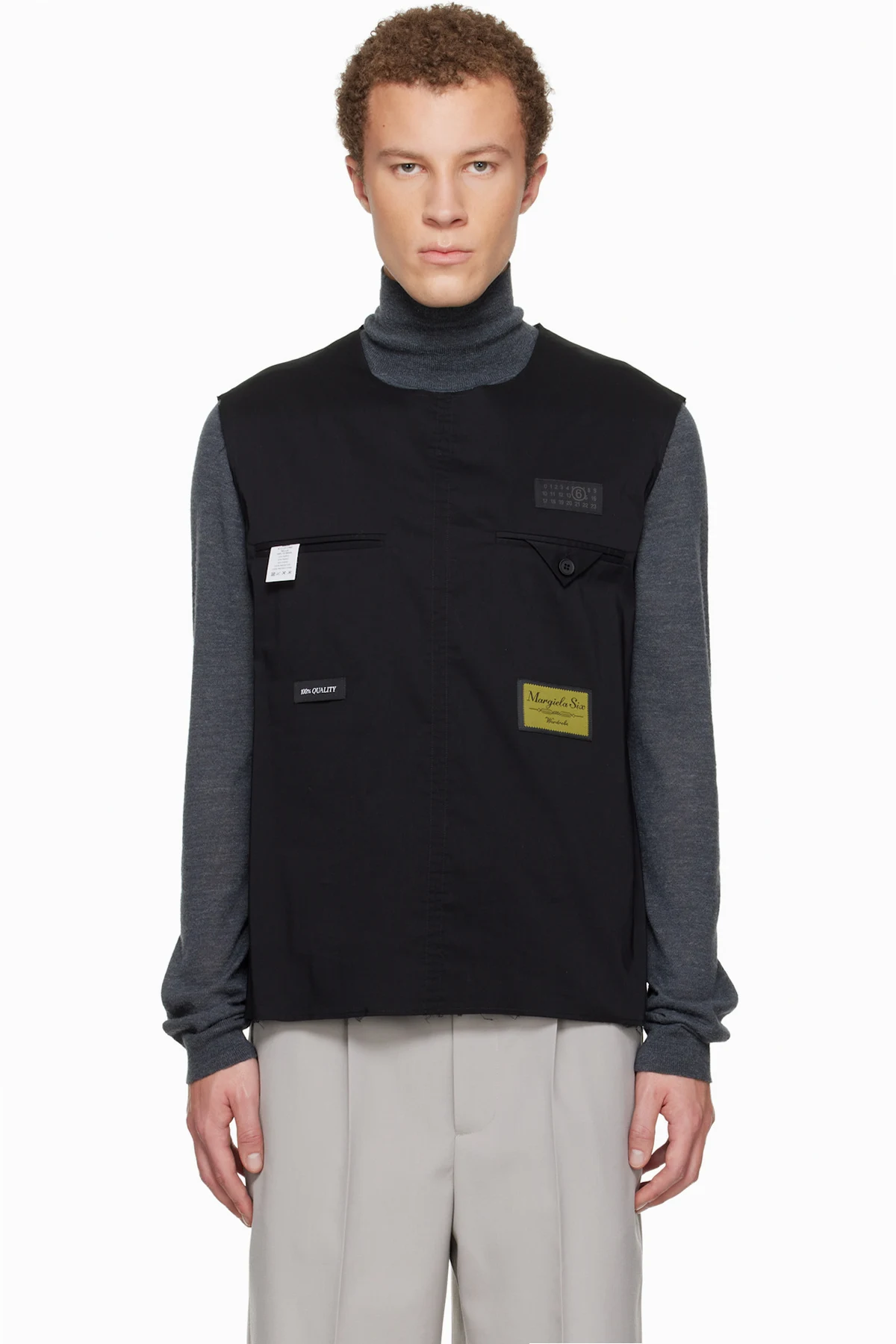 Black Logo Patch Tank Top