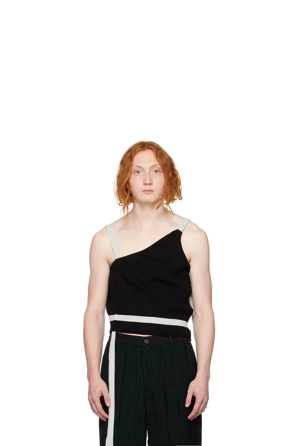 SSENSE Exclusive Black & Gray Khanh Brice Nguyen Edition Tank Top