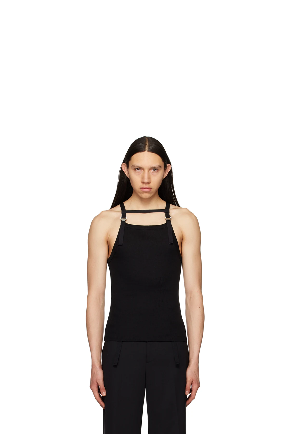 Black Safety Harness Tank Top