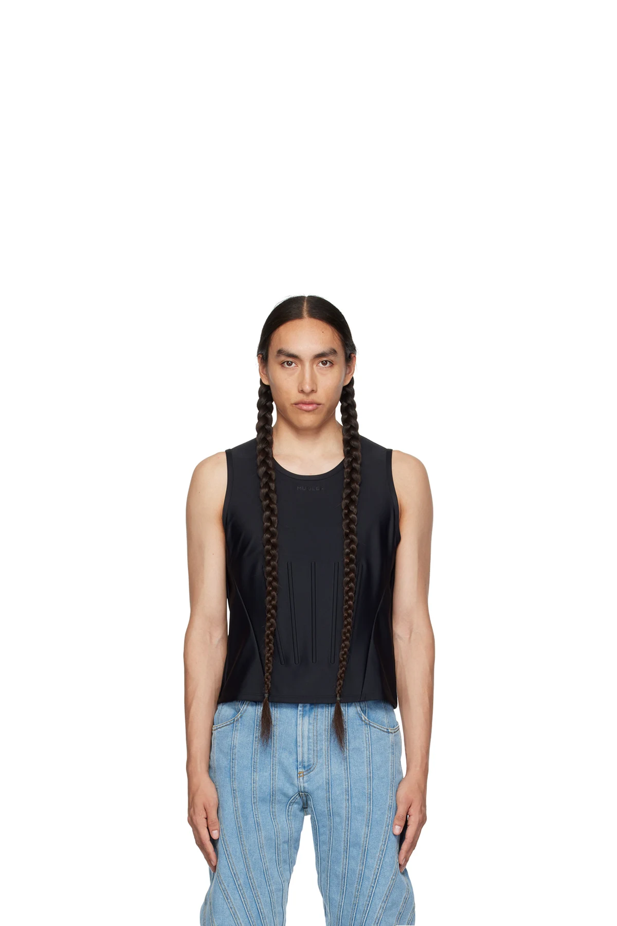 Black Embossed Tank Top