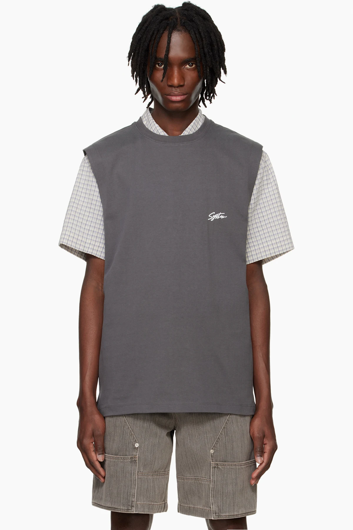 Gray 25 Title Tank Top