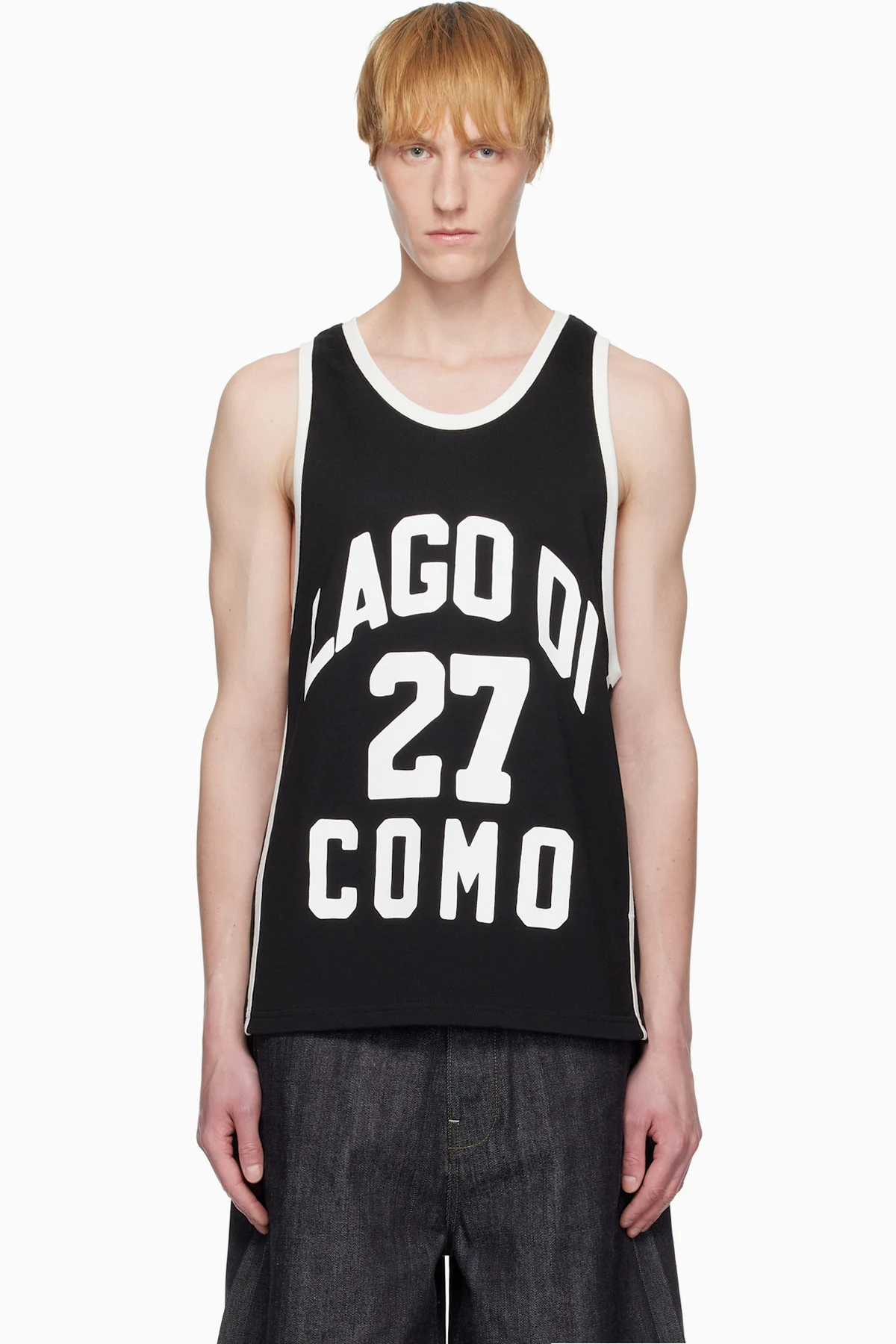 Black Como 1907 Edition Basketball Jersey Tank Top