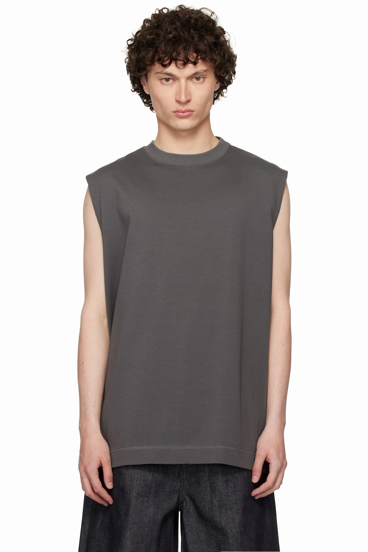 Gray Loose-Fit Tank Top