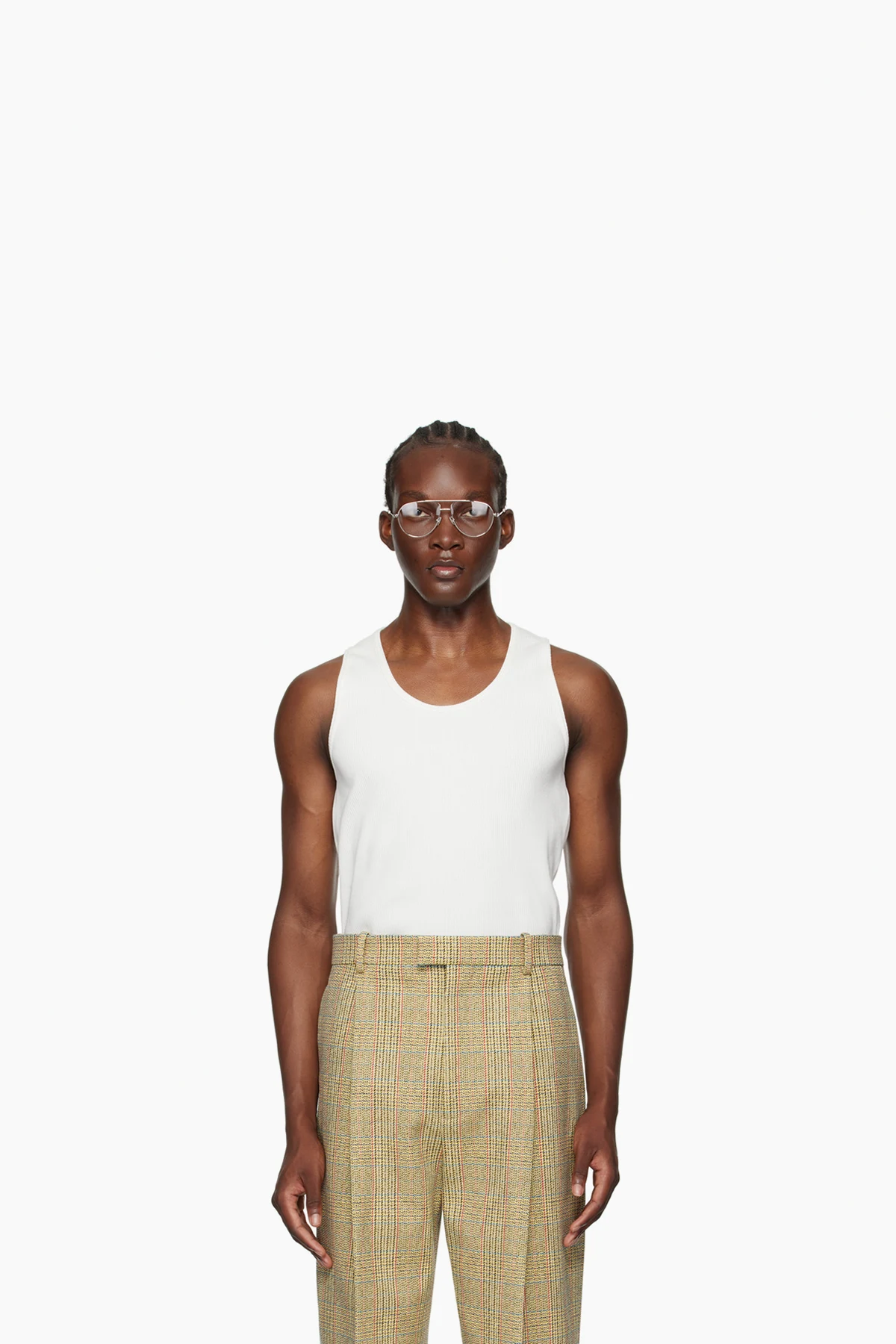 Off-White Rib Tank Top