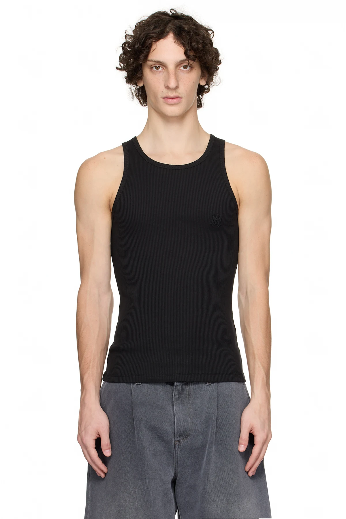 Black MA Tonal Tank Top