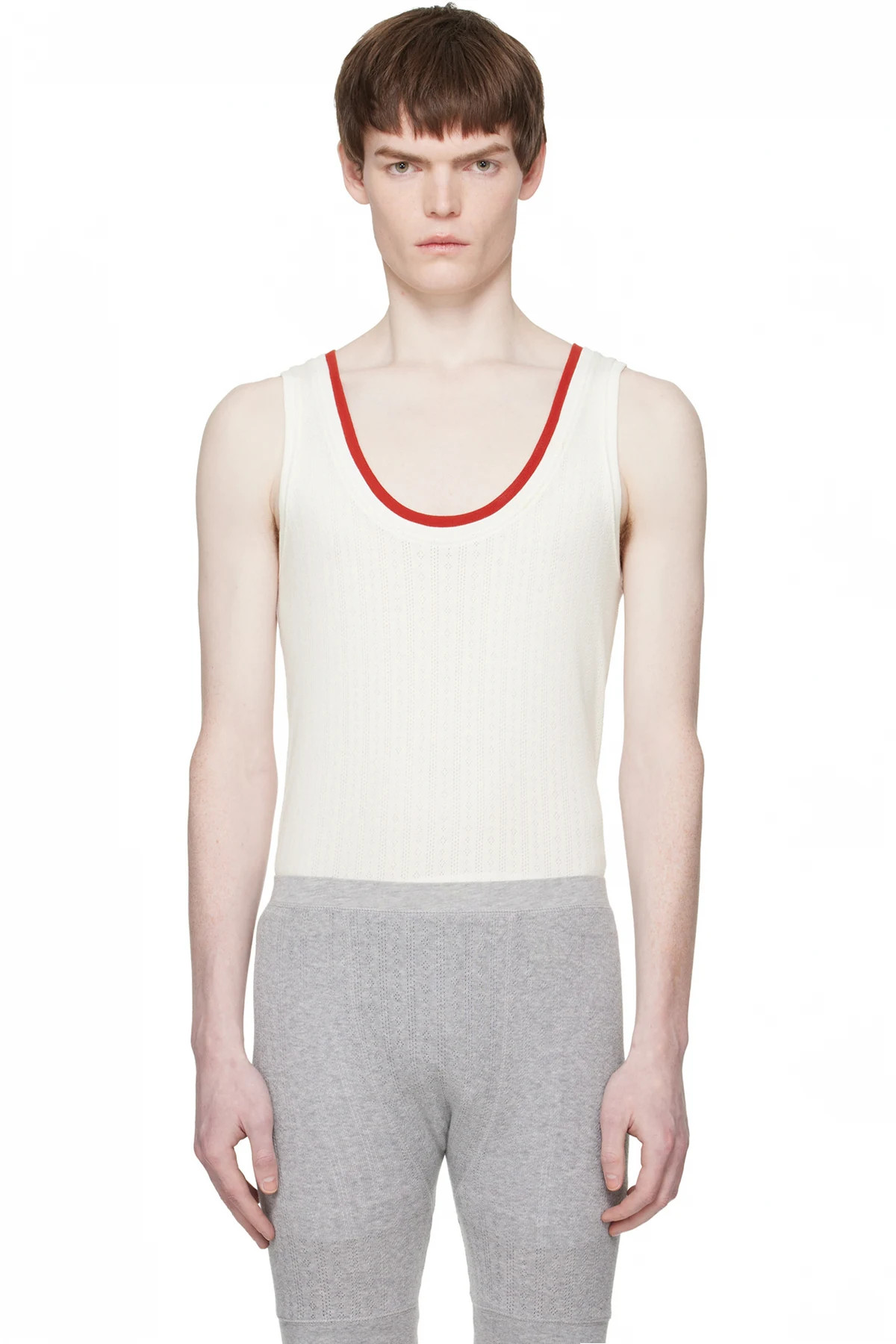 Off-White Pointelle Tank Top