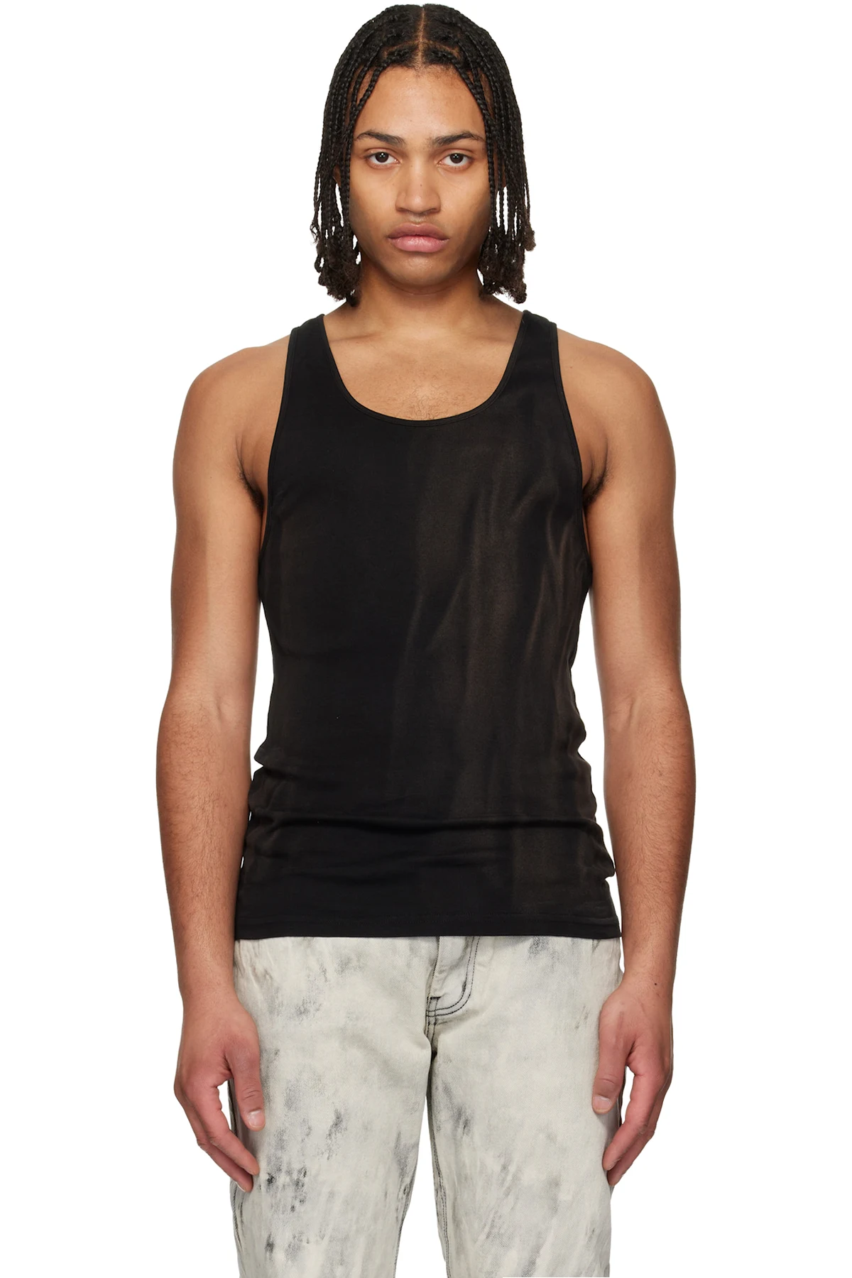 Black Faded Tank Top