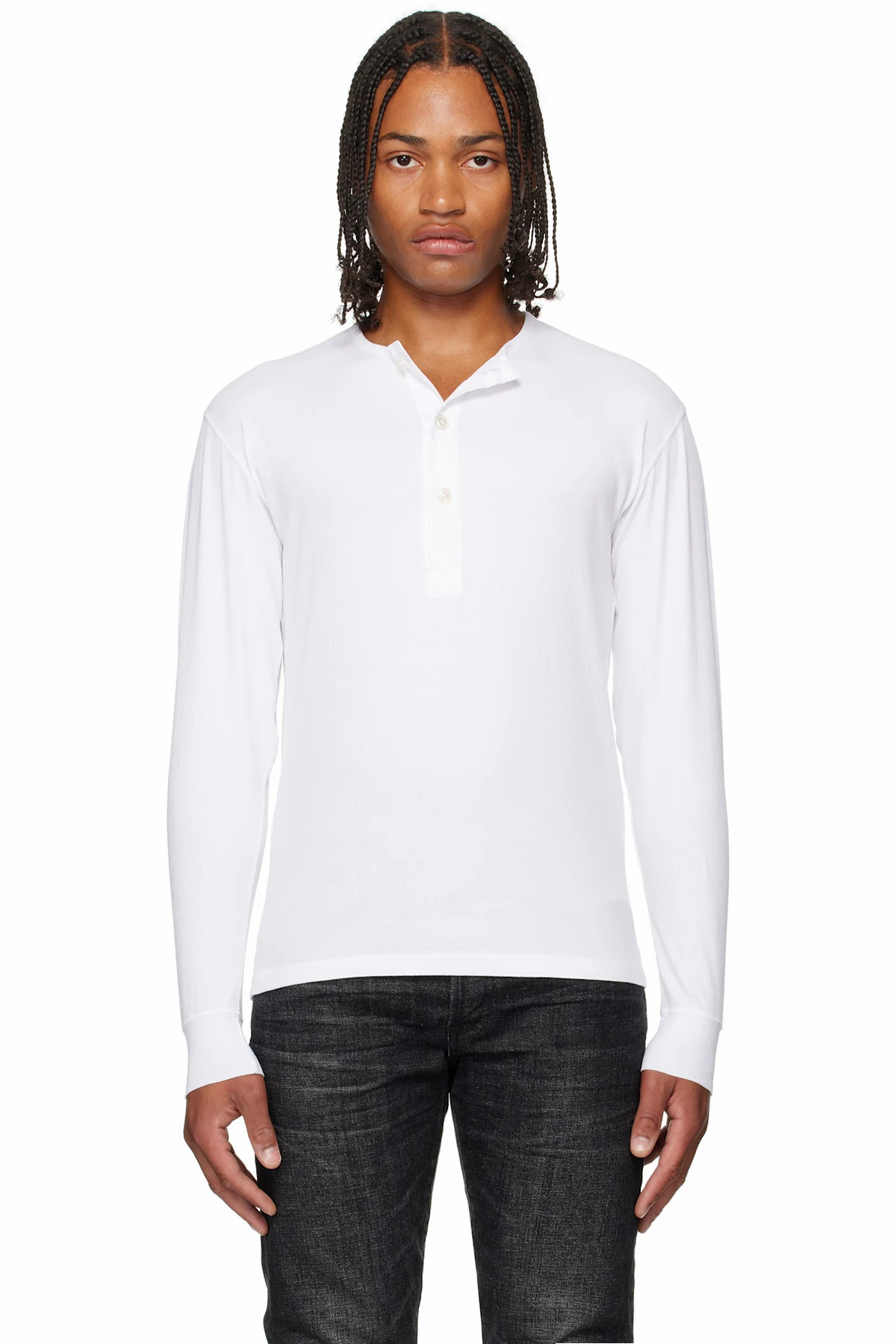 White Rib Henley