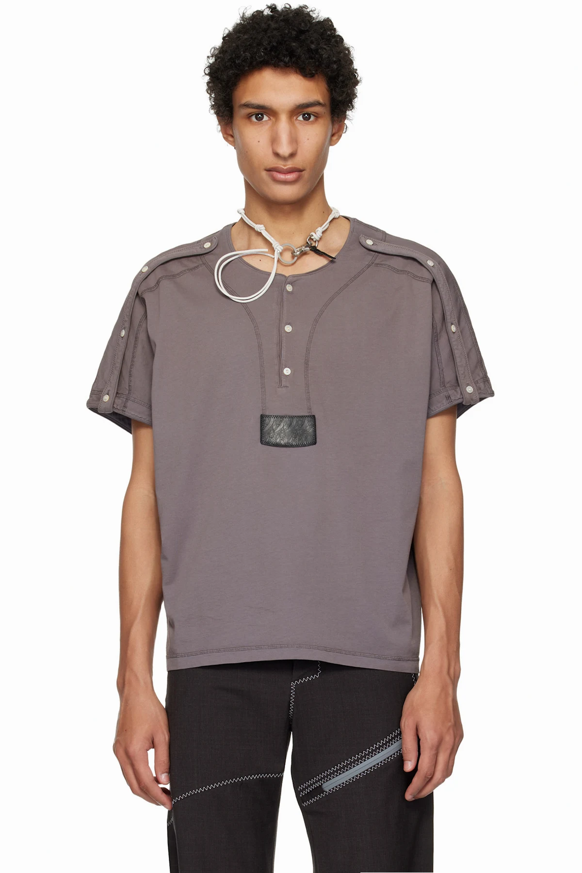 Gray Sargo Short Sleeve Henley
