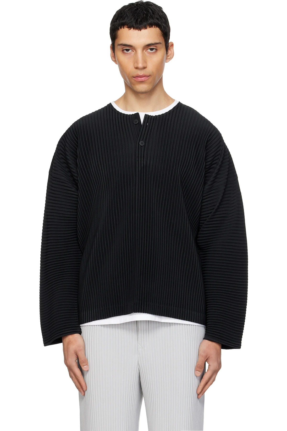 Black Monthly Colors February Henley