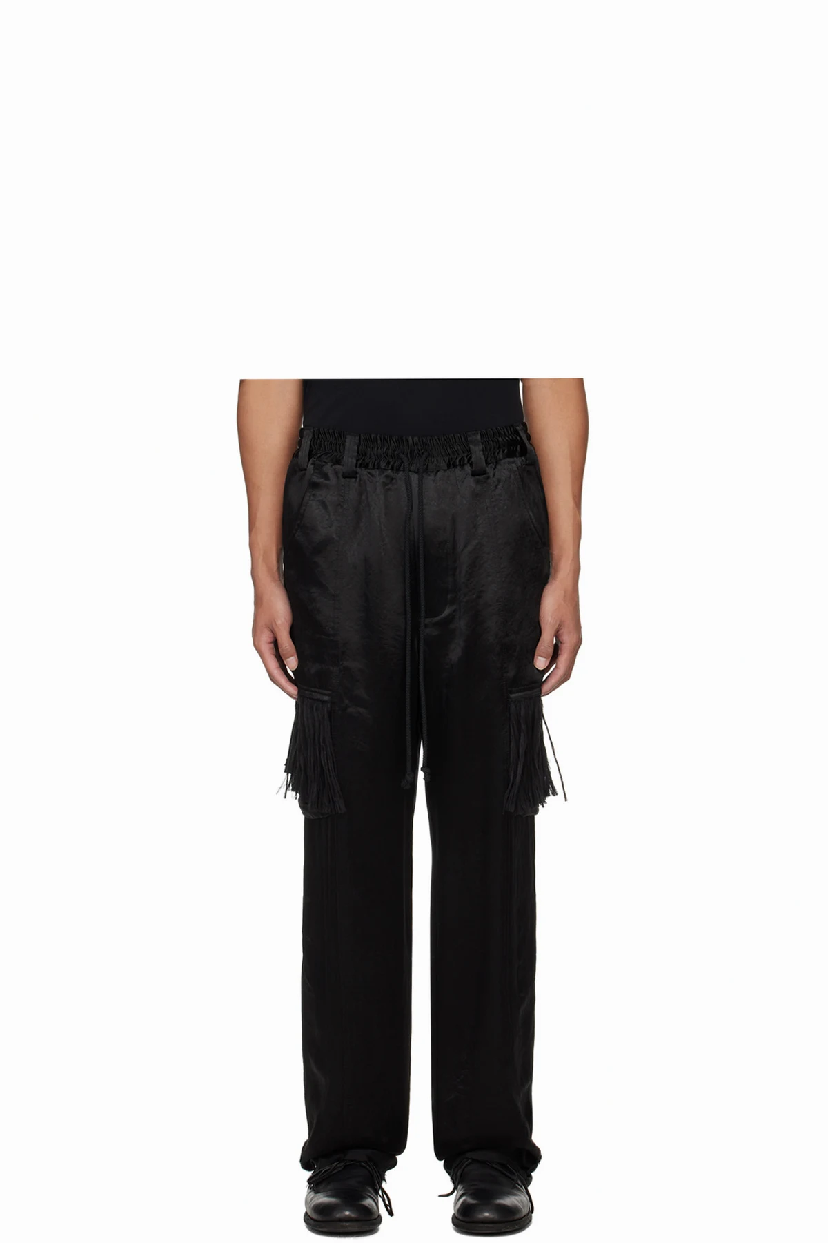 Black Lined Cargo Pants