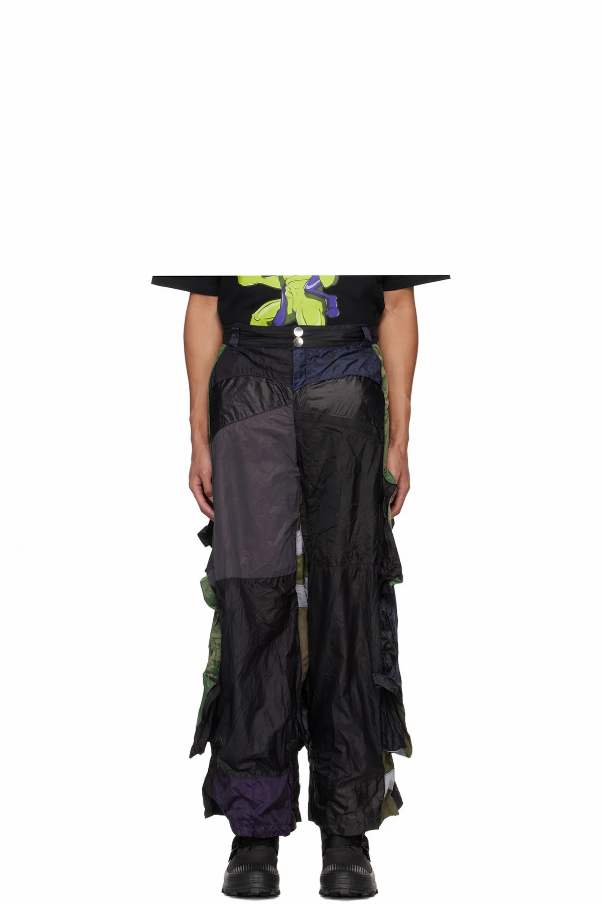 Black & Purple M Cargo Pants