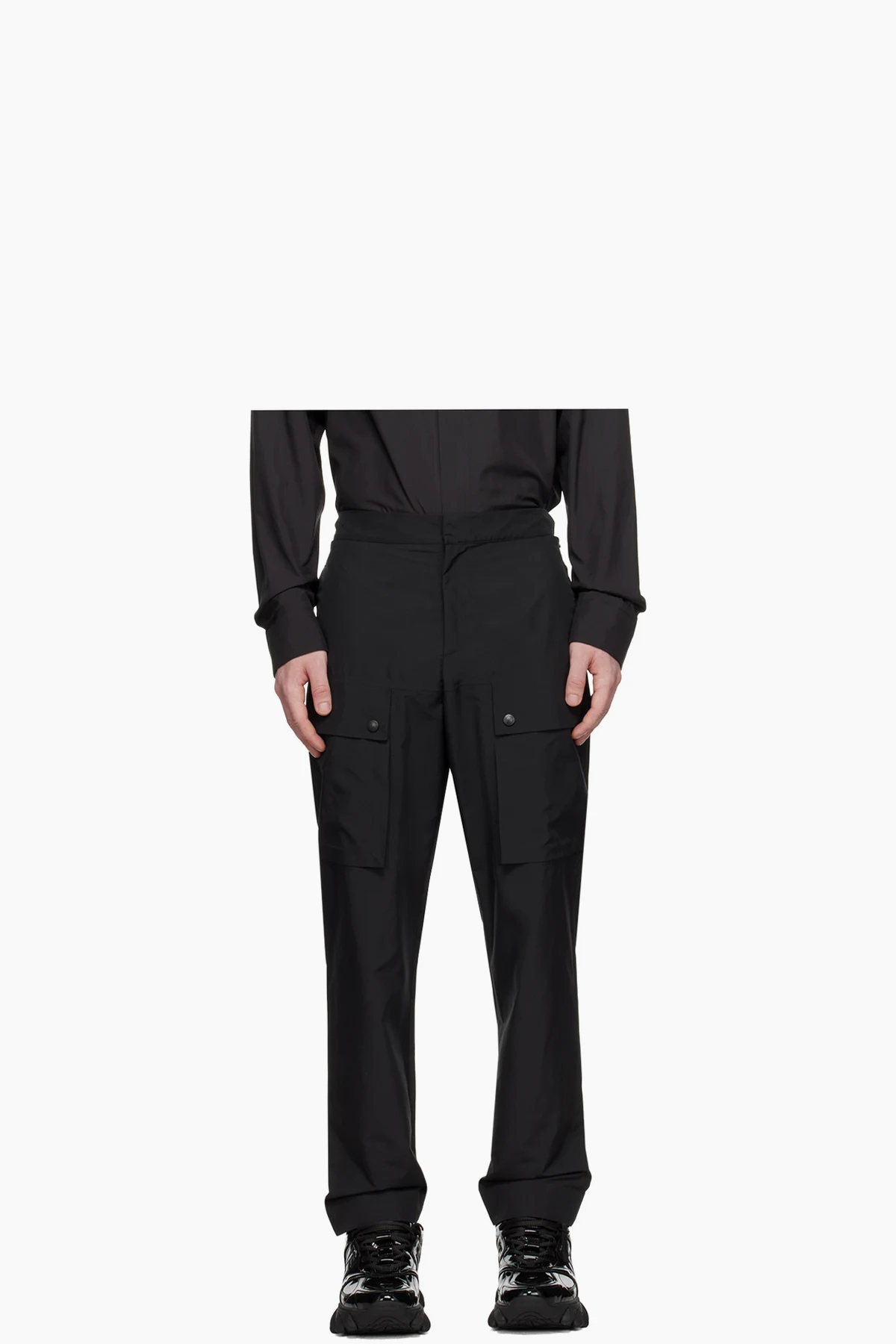 Black Patch Cargo Pants