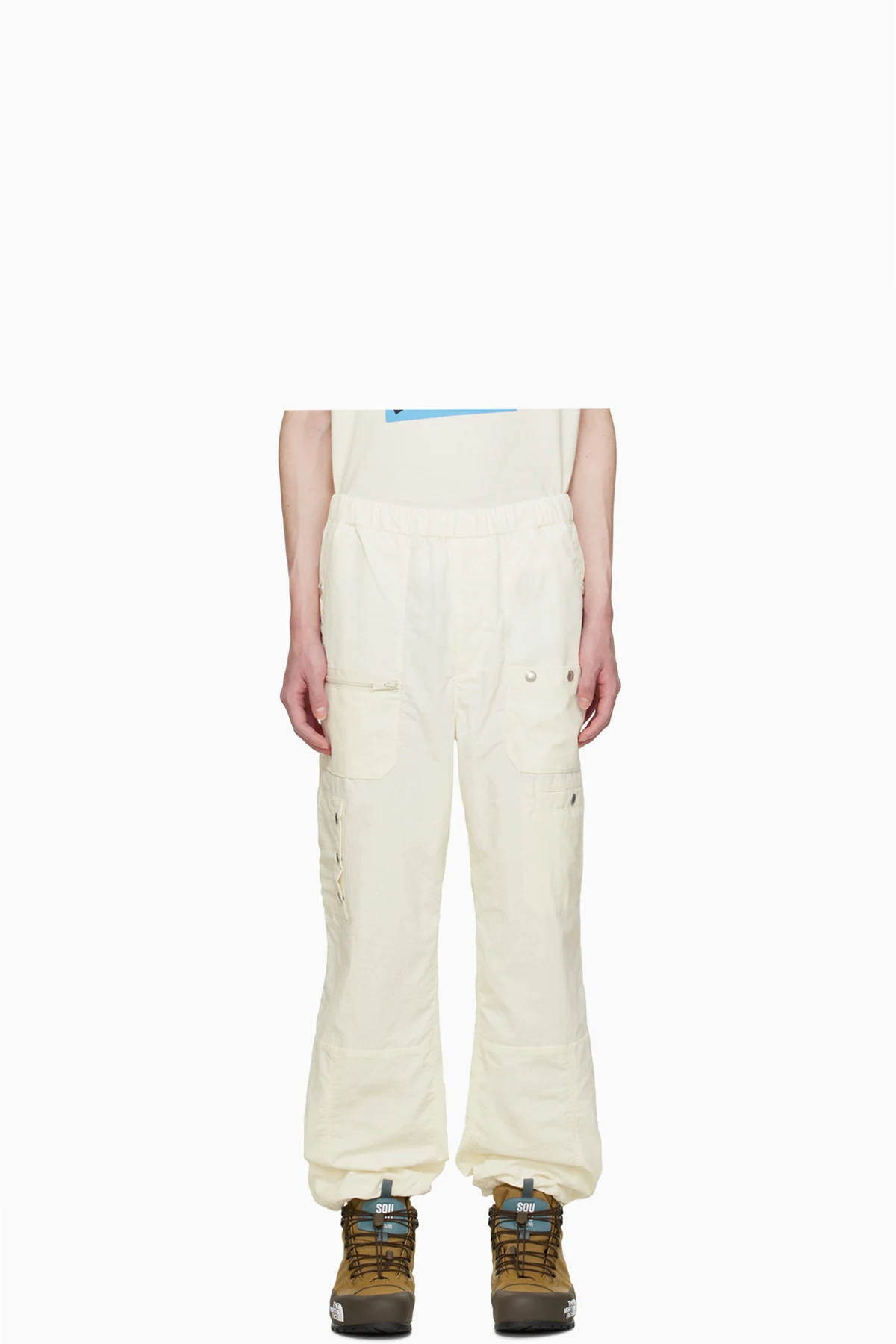 Off-White Crinkled Cargo Pants