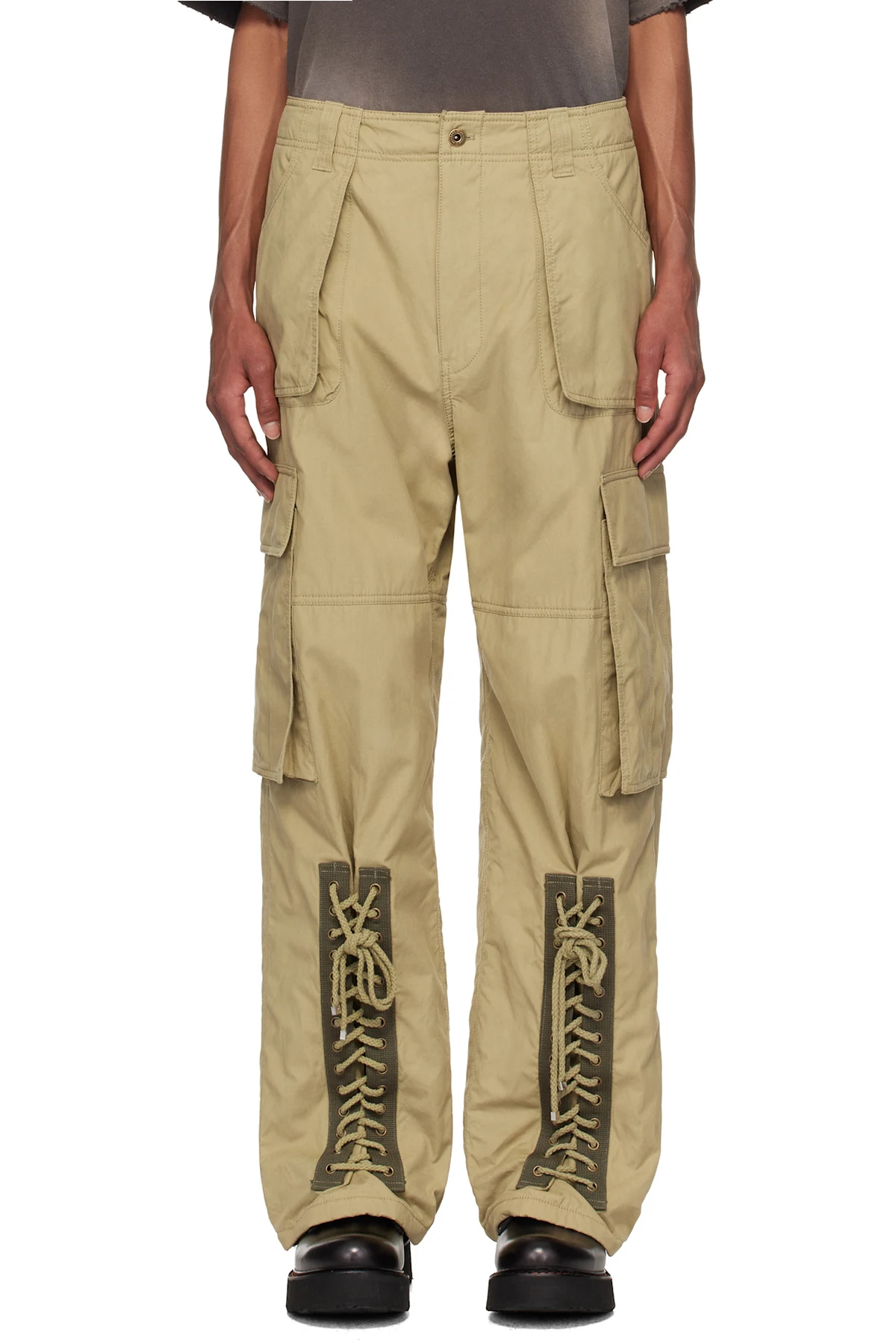 Khaki Military Cargo Pants