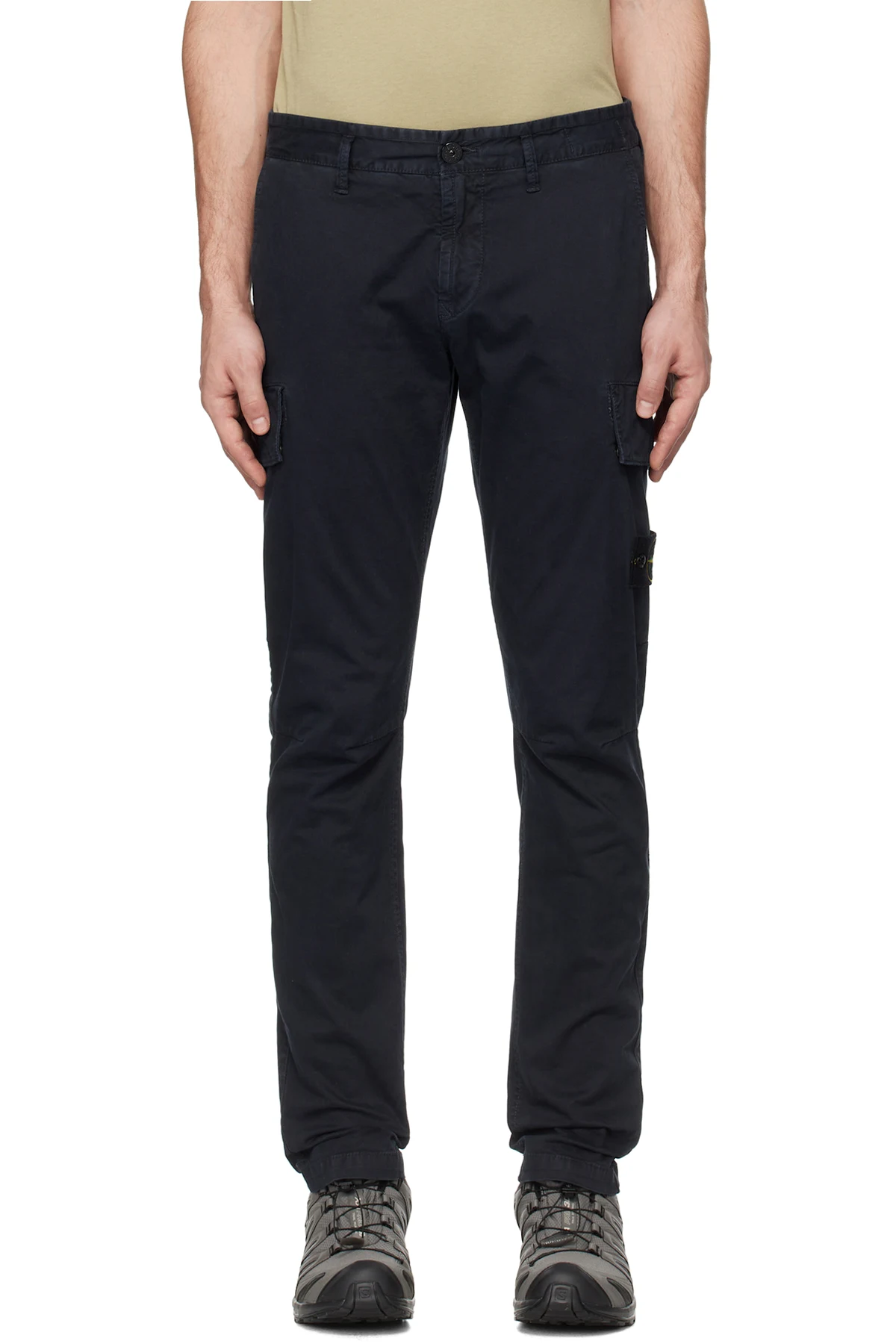 Navy Organic Broken Twill 'OLD' Cargo Pants