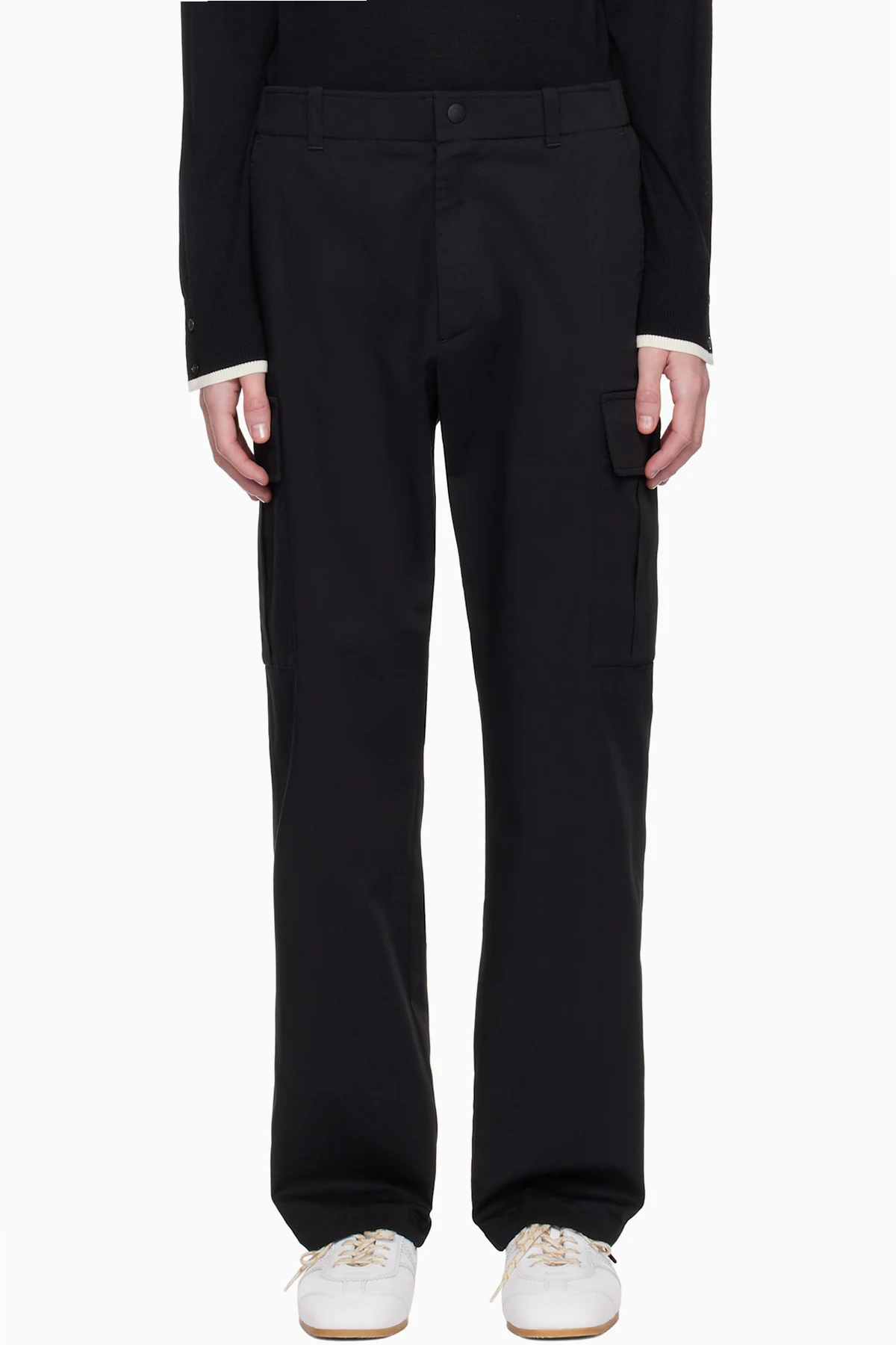 Black Twill Cargo Pants