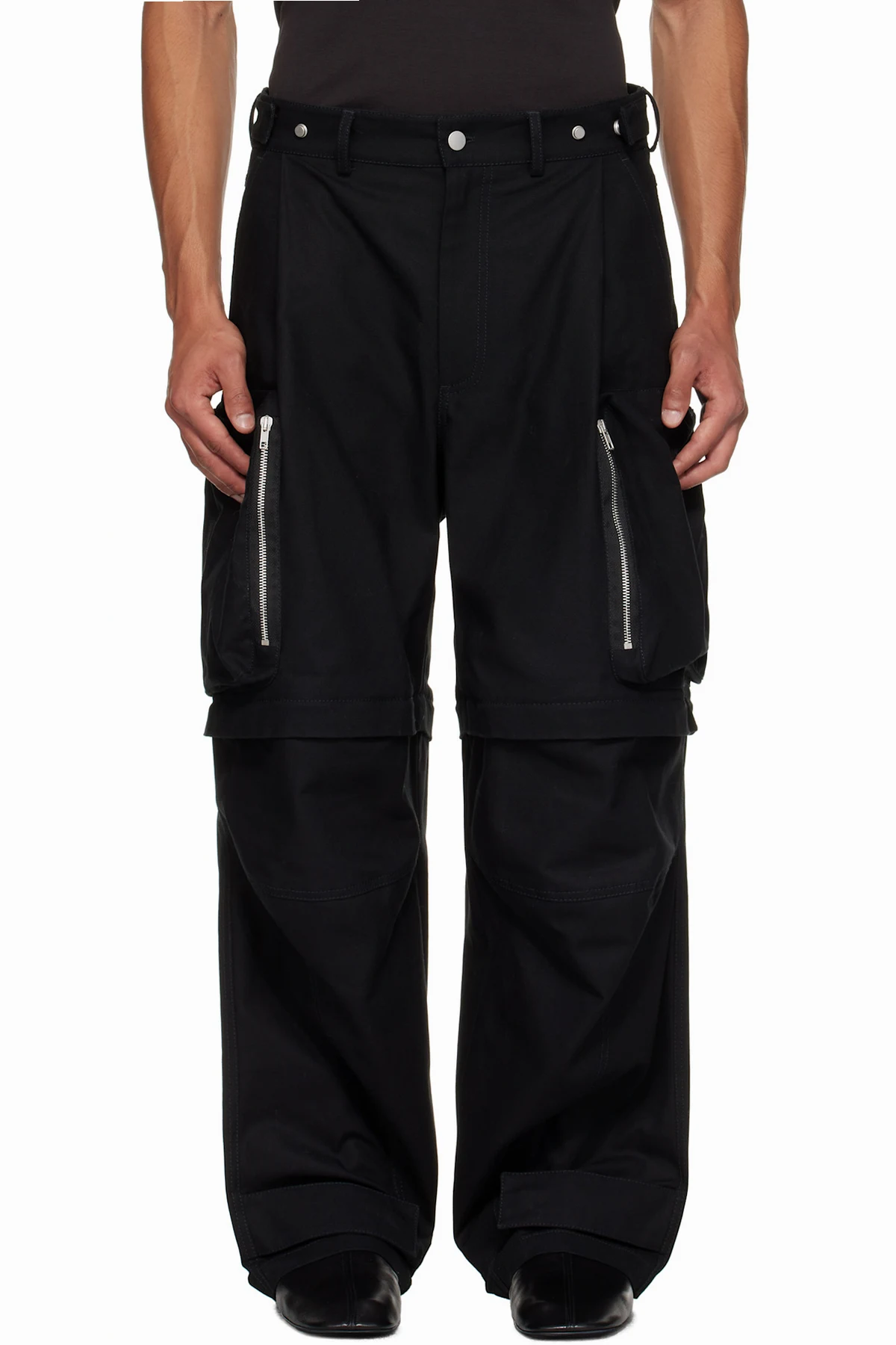 Black Canvas Cargo Pants