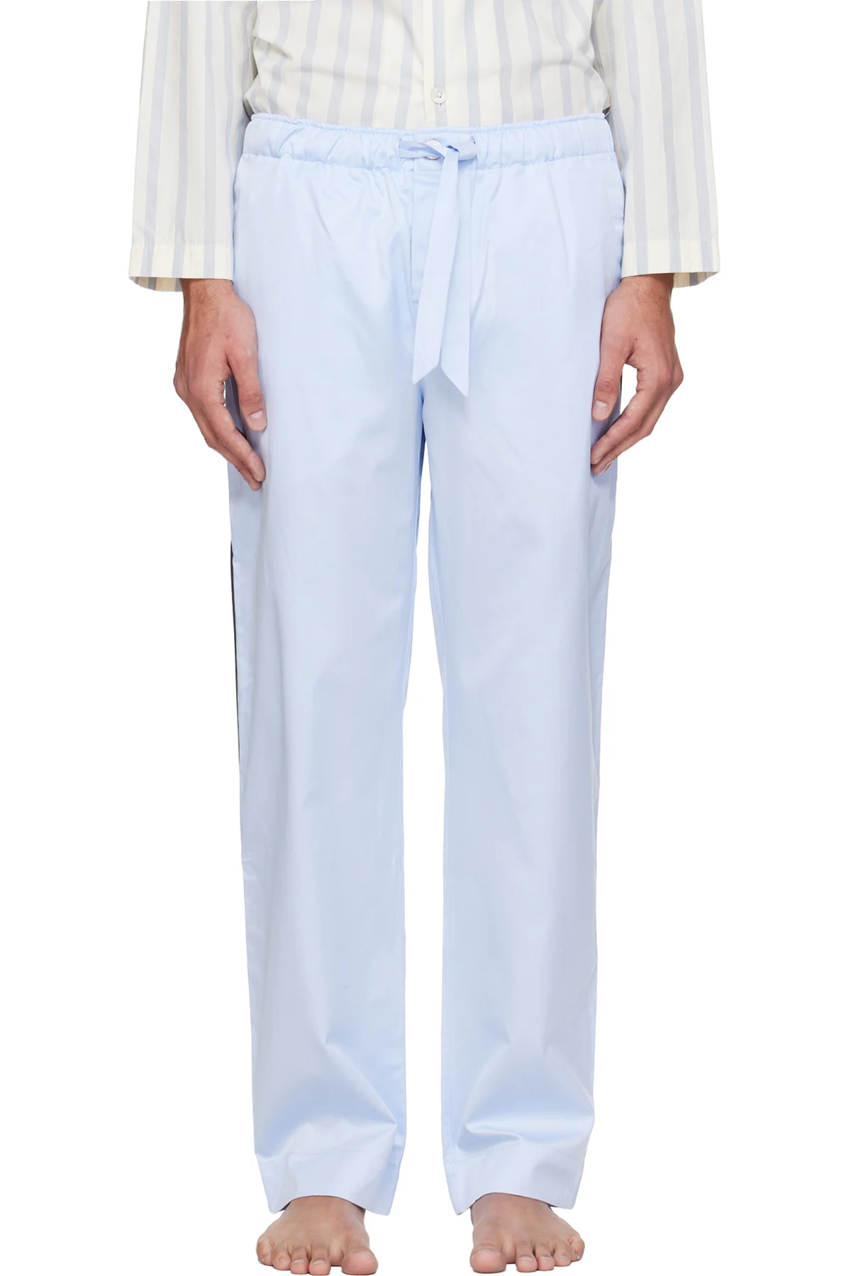 Blue Sateen Pyjama Pants