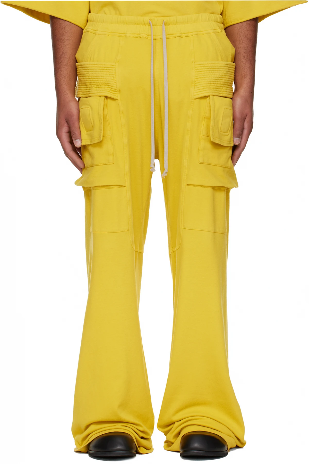 Yellow Concordians Wide Creatch Drawstring Cargo Pants