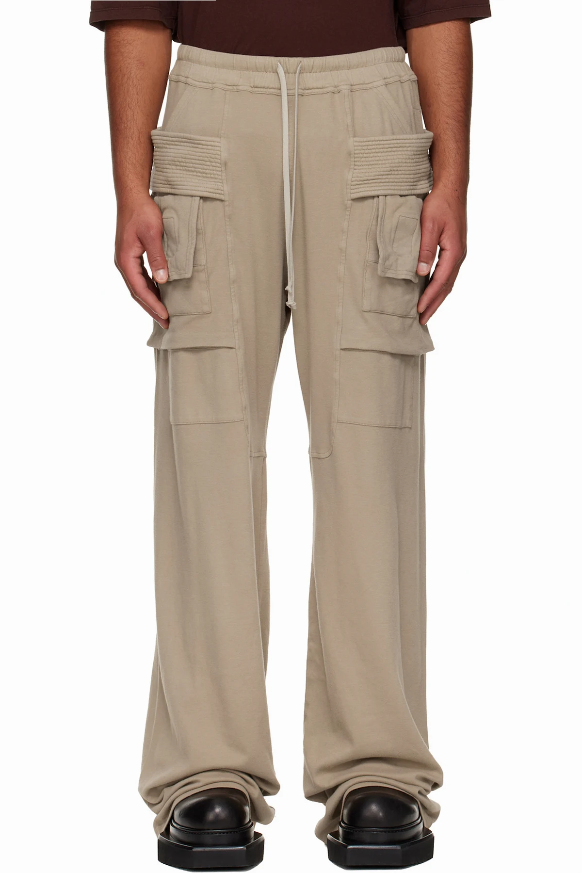 Taupe Concordians Wide Creatch Cargo Pants