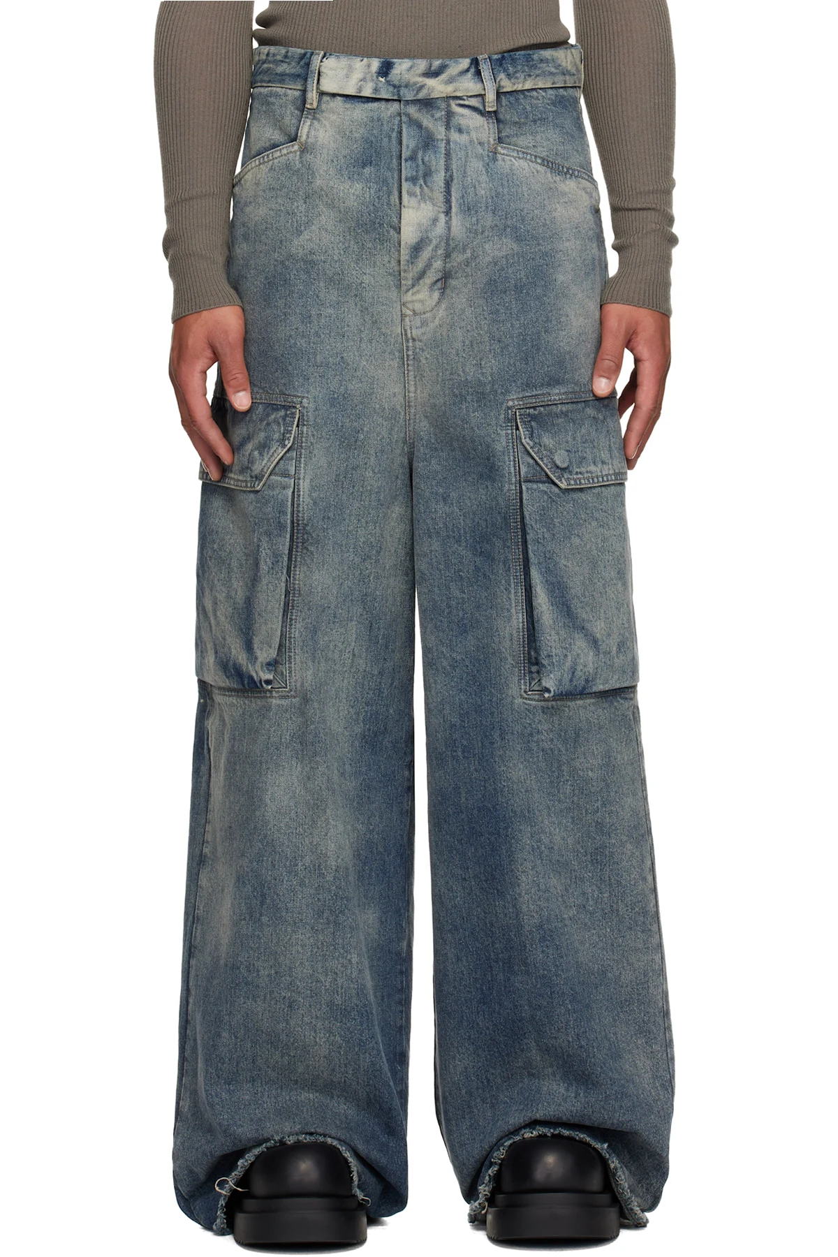 Blue Concordians Mastadon Firbanks Denim Cargo Pants