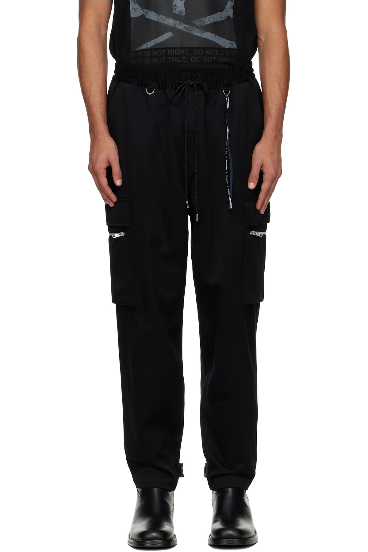 Black Regular Cargo Pants